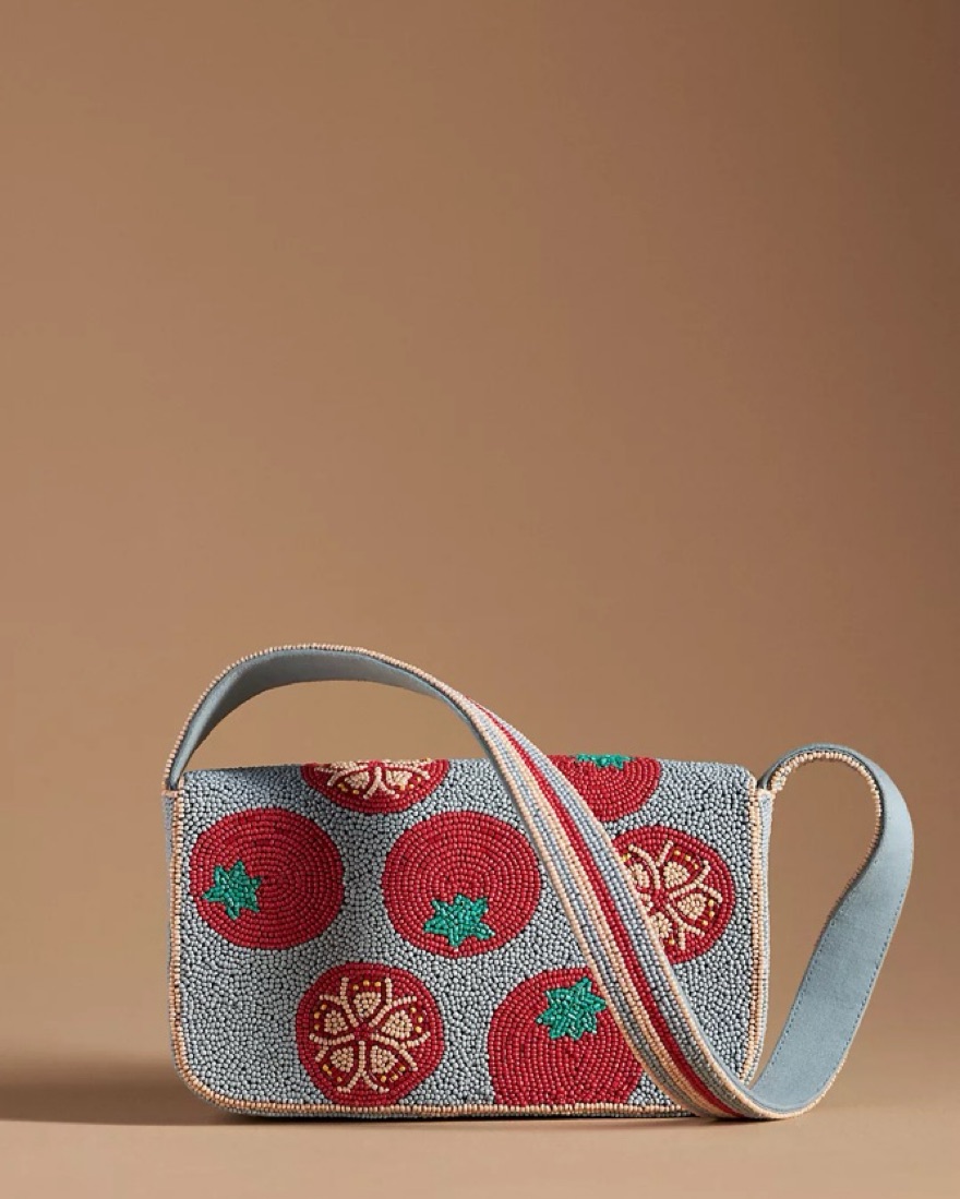 Anthropologie - Beaded Tomato Bag by Anthropologie - Pickle