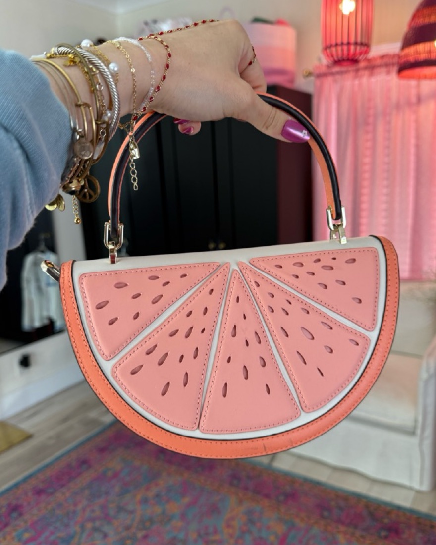 Novelty Wicker Handle/Crossbody Bag by Kate Spade - Pickle