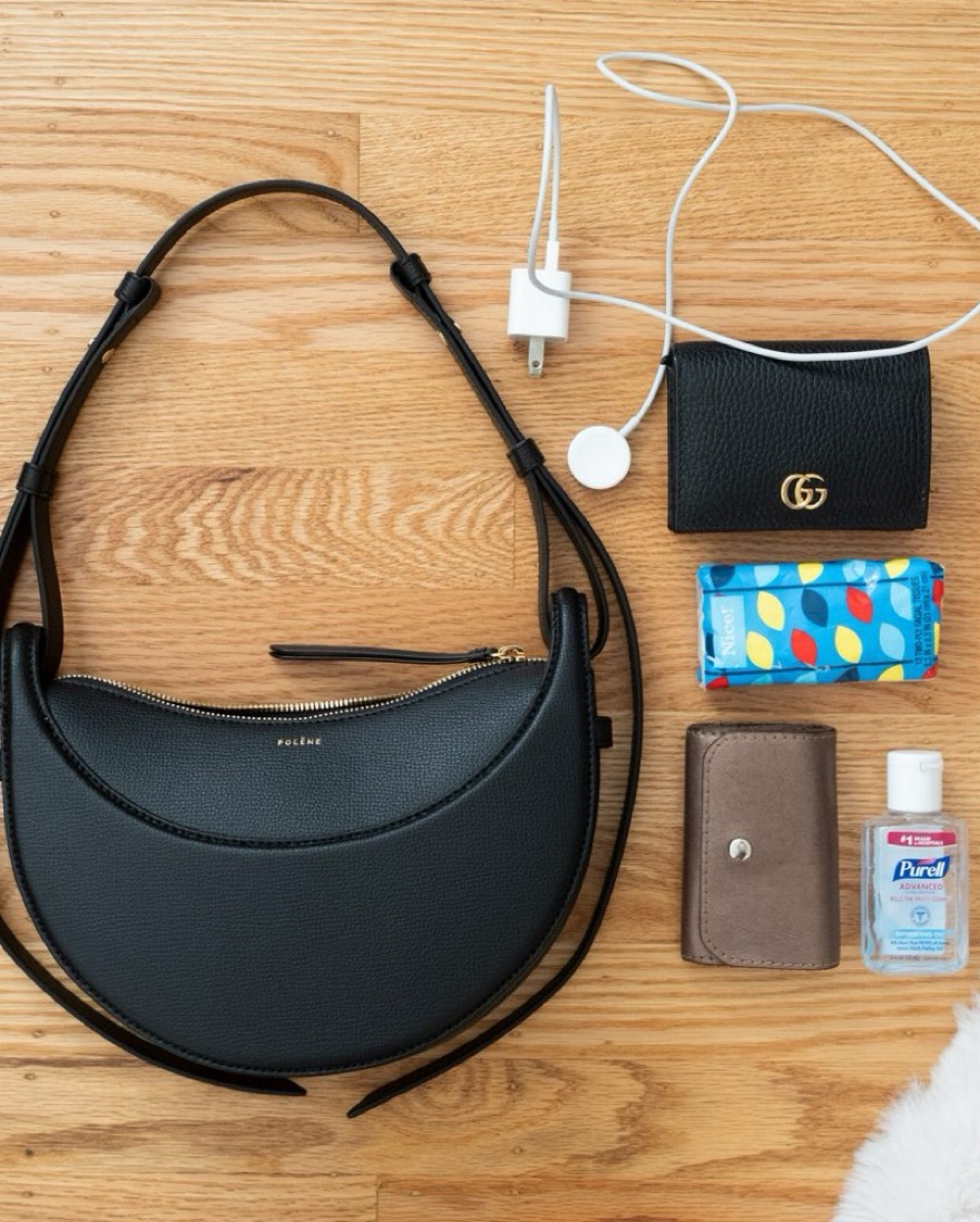 POLENE ブラックショルダーバッグ Polene Numero Dix Bag by Polene - Pickle