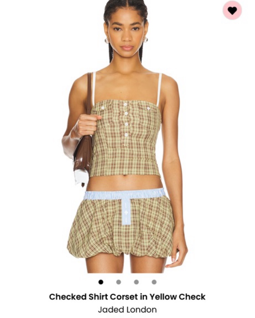 Jaded London Plaid Two Piece by Jaded London - Pickle