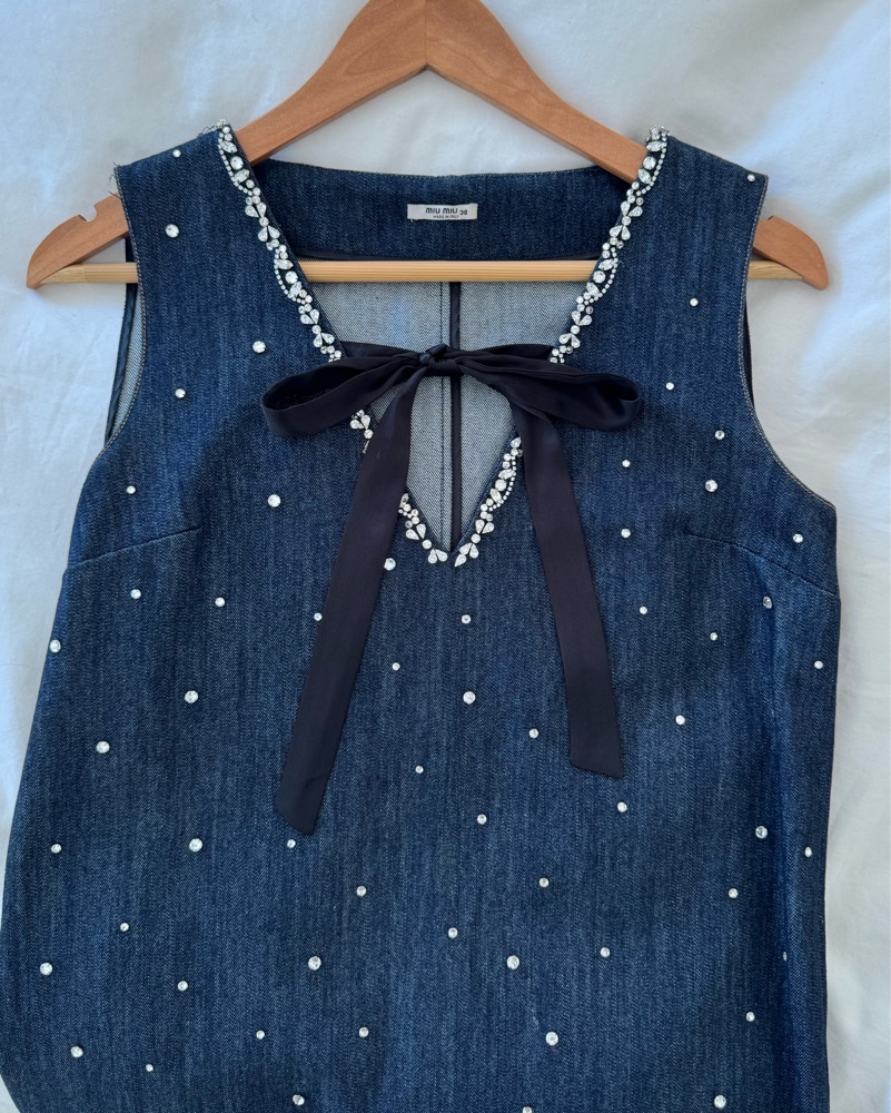 Miu Miu Sparkly Mini Dress by Miu Miu - Pickle