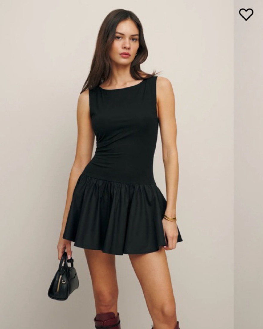 Reformation ブラック ミニ　ワンピース Black Reformation Mini Dress by Reformation - Pickle