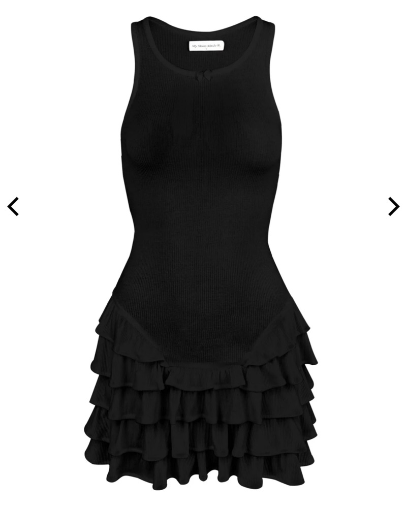 My Mum Made It Obsidian Frill Dress by My Mum Made It - Pickle