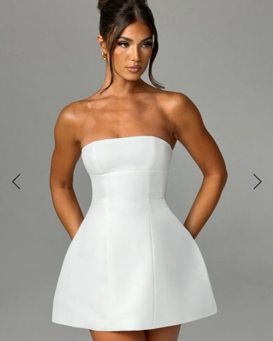 Asha Mini Dress In Ivory by Babyboo - Pickle