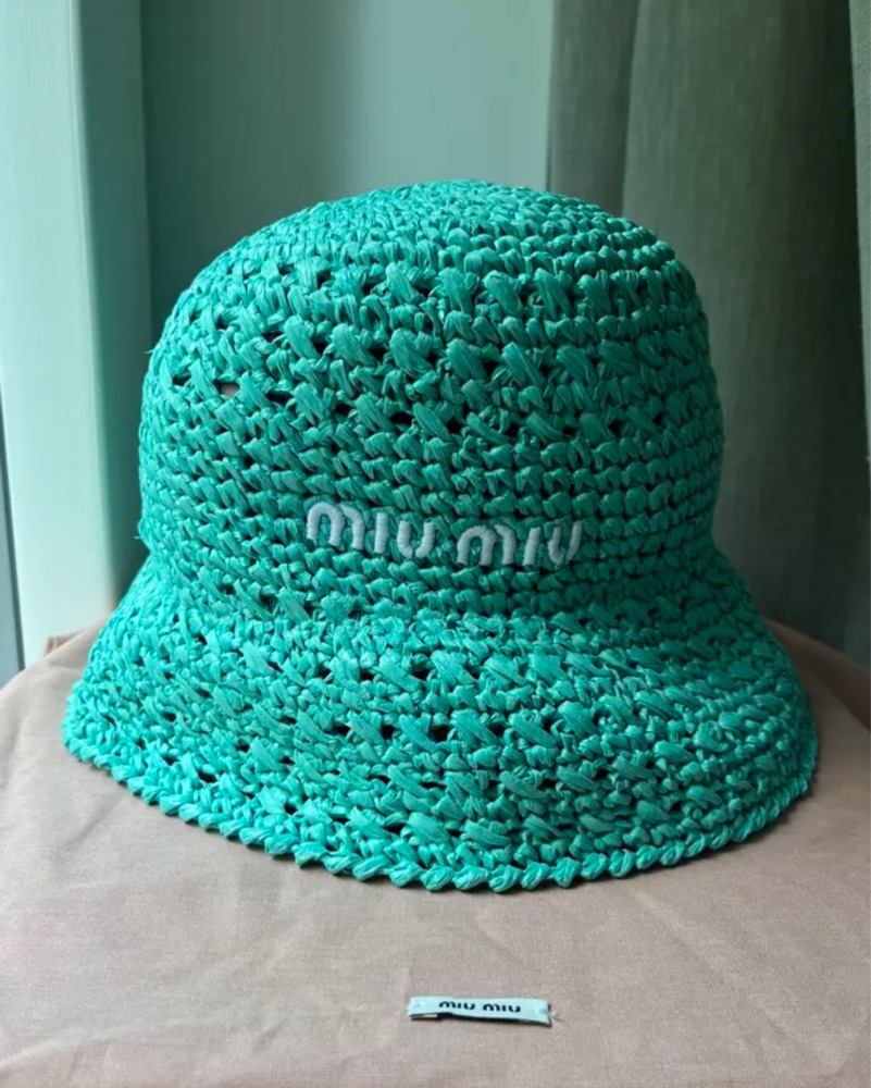 miu miu ミントグリーン バケットハット S Miu Miu Bucket Hat by Miu Miu - Pickle