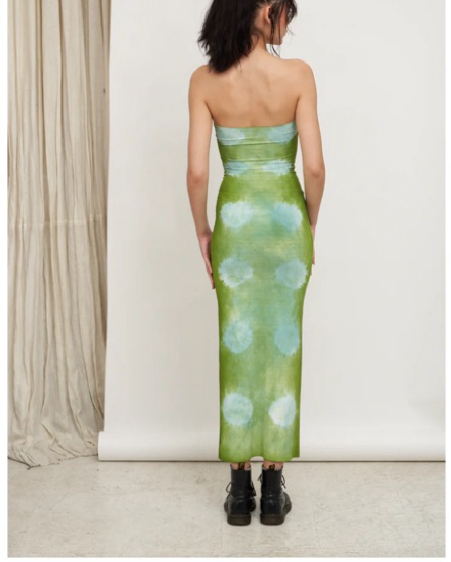 Green Tupe Top Dress- Dana Foley NYC by Dana Foley - Pickle