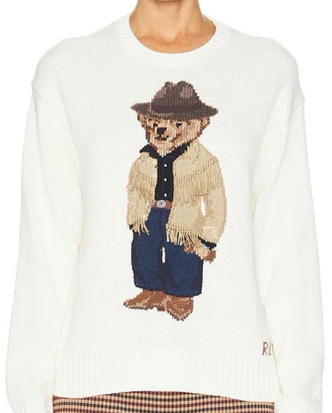 Polo Ralph Lauren Bear Sweater by Polo Ralph Lauren - Pickle