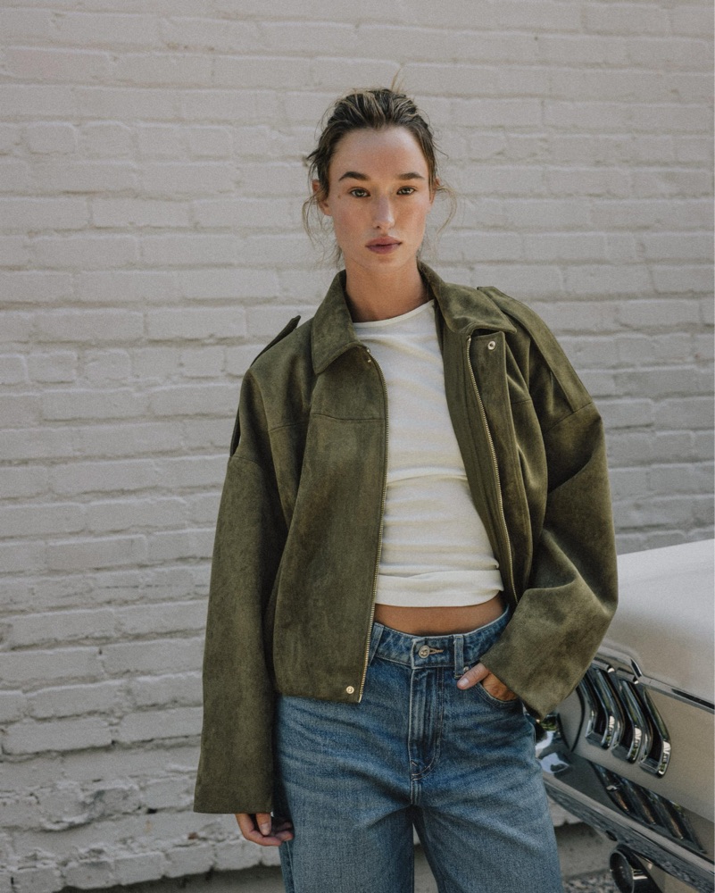 Zara Suede Effect Jacket by Zara - Pickle