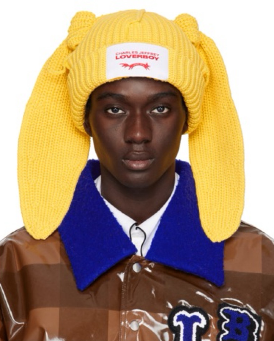 Charles Jeffery Loverboy Yellow Beanie by Charles Jeffery Loverboy