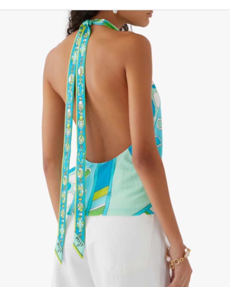 EMILIO PUCCI チュニック Iconic Emilio Pucci White Embroidered and Beaded Mini Lace