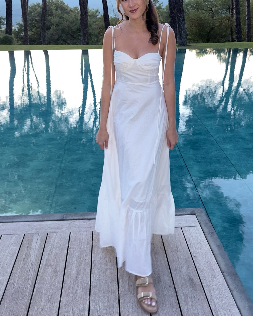 Viral Zara Ruffled Poplin Dress Dupe by Commense - Pickle