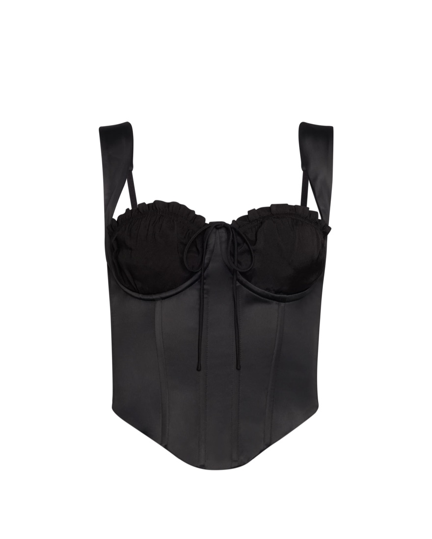 Guizio Ruched Cup Bustier 🖤 by Danielle Guizio - Pickle