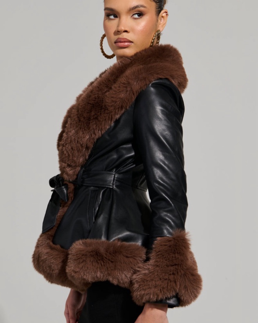 Azalea Wang Fur Trim Jacket by Azalea Wang - Pickle