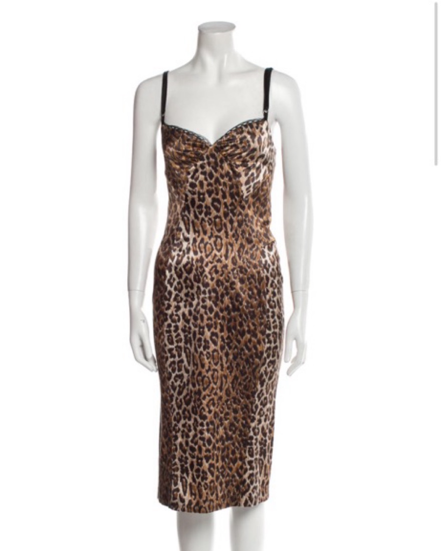 Vintage D&G Animal Print Slip Dress by Dolce + Gabbana - Pickle