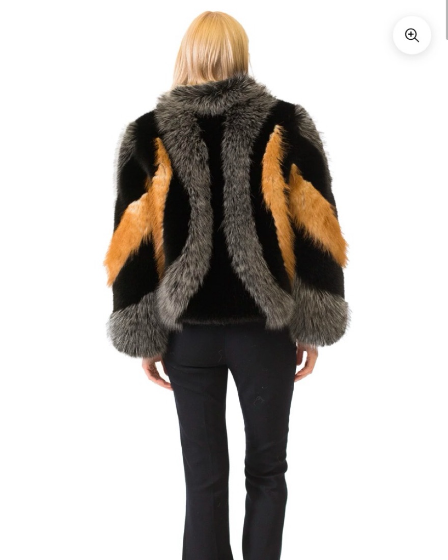 OVERSIZED COAT WITH MULTICOLOR TRIMS by Belle Fare - Pickle