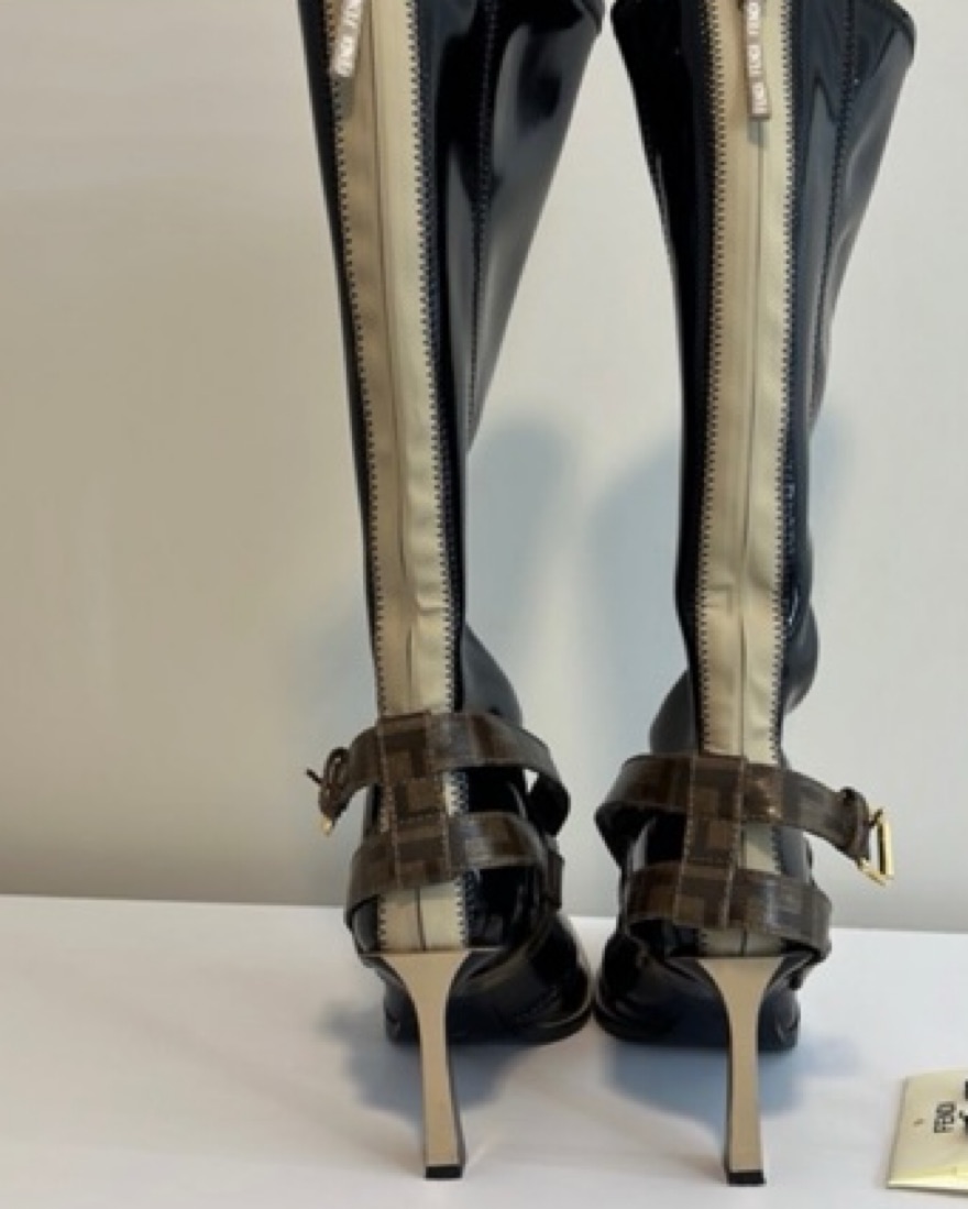 Fendi Black Zucca Boots by Fendi - Pickle