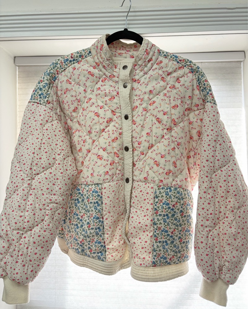Floral Quilted Jacket by Blank NYC - Pickle