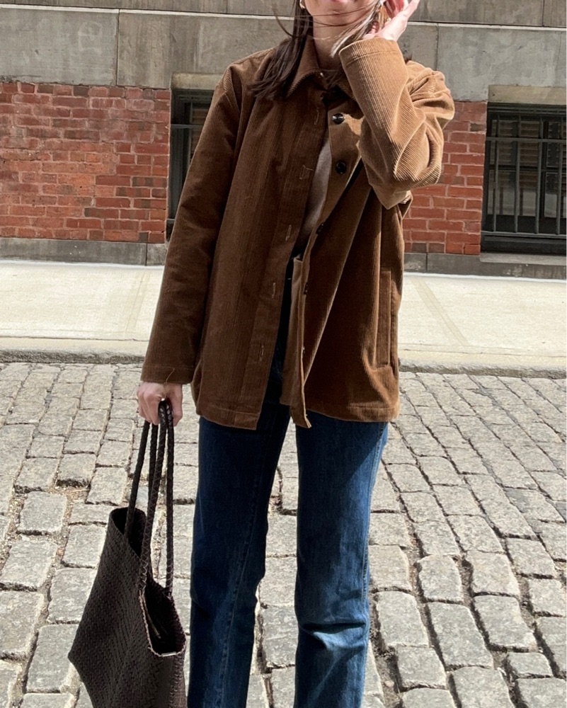 LESET Cotton-blend corduroy jacket by Leset - Pickle