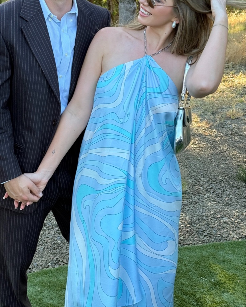 Emilio Pucci Marmo Print Silk Dress by Pucci - Pickle