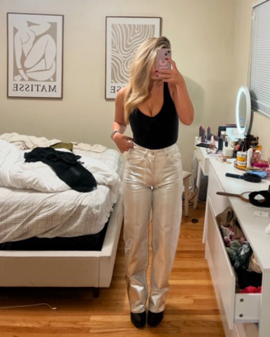 Zara Silver Pants by Zara - Pickle