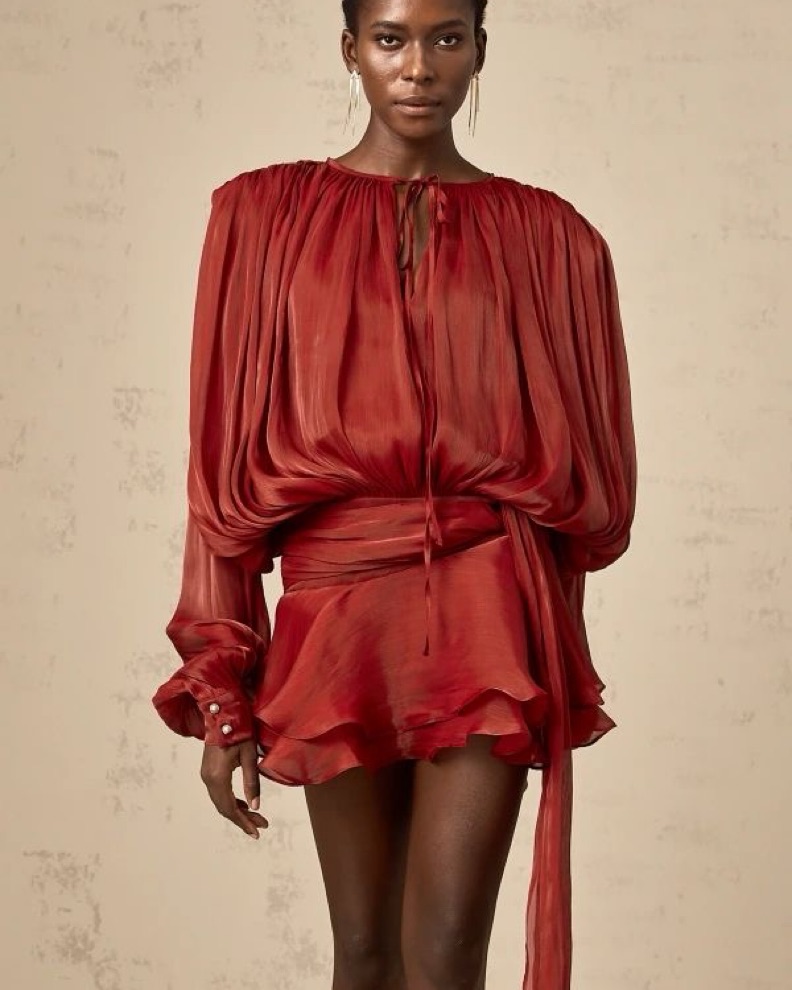 Miss Rosier Pleated Dress by Miss Rosier - Pickle