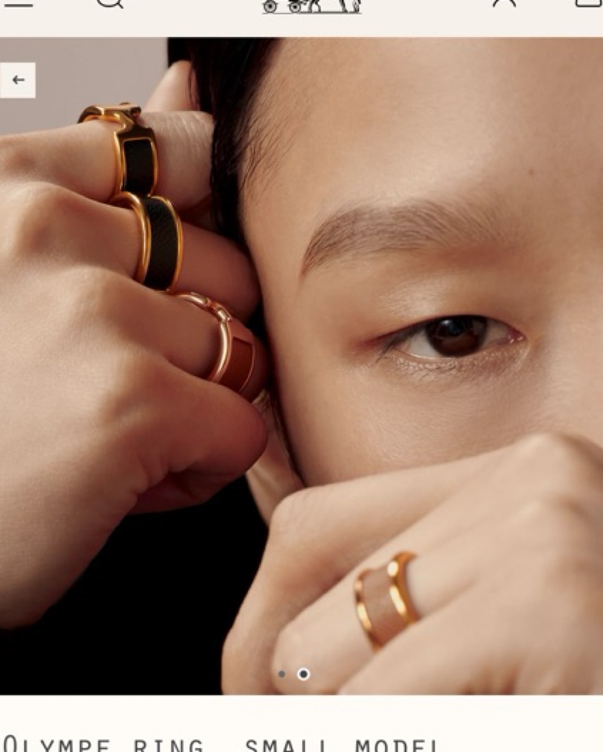 HERMES Olympe Ring Brown/Gold by Hermes - Pickle