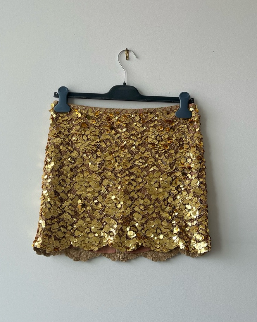 スカート Golden  Golden  Skirts (GWP02472 P00215182973) Women's long pleated skirt with multicolor floral sequin print