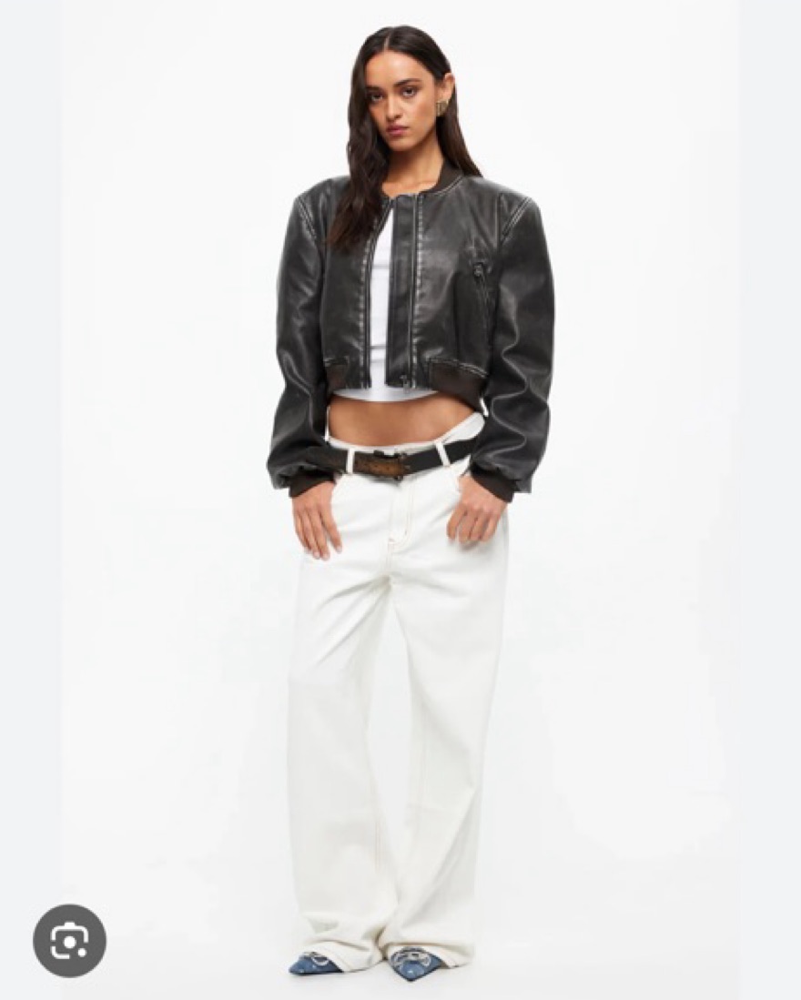 美品　LIONESS ライオネス　レザーボンバージャケット　オーバーサイズ Lioness Allure Bomber Jacket by Lioness - Pickle