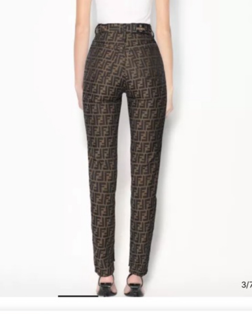 Fendi Print Logo Pants by Fendi - Pickle