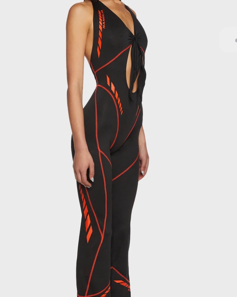 Namilia Tie Knot Lycra Speed Jumpsuit by Namilia - Pickle