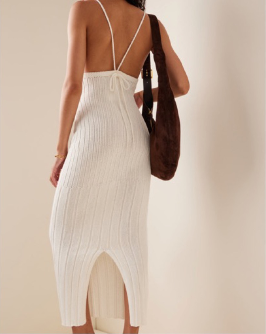 【新品】Khaite ケイト norelle フレア　ワンピース　ホワイト 交換無料 | エルケイ Aライン 膝丈 ミディアムドレス ワンピース