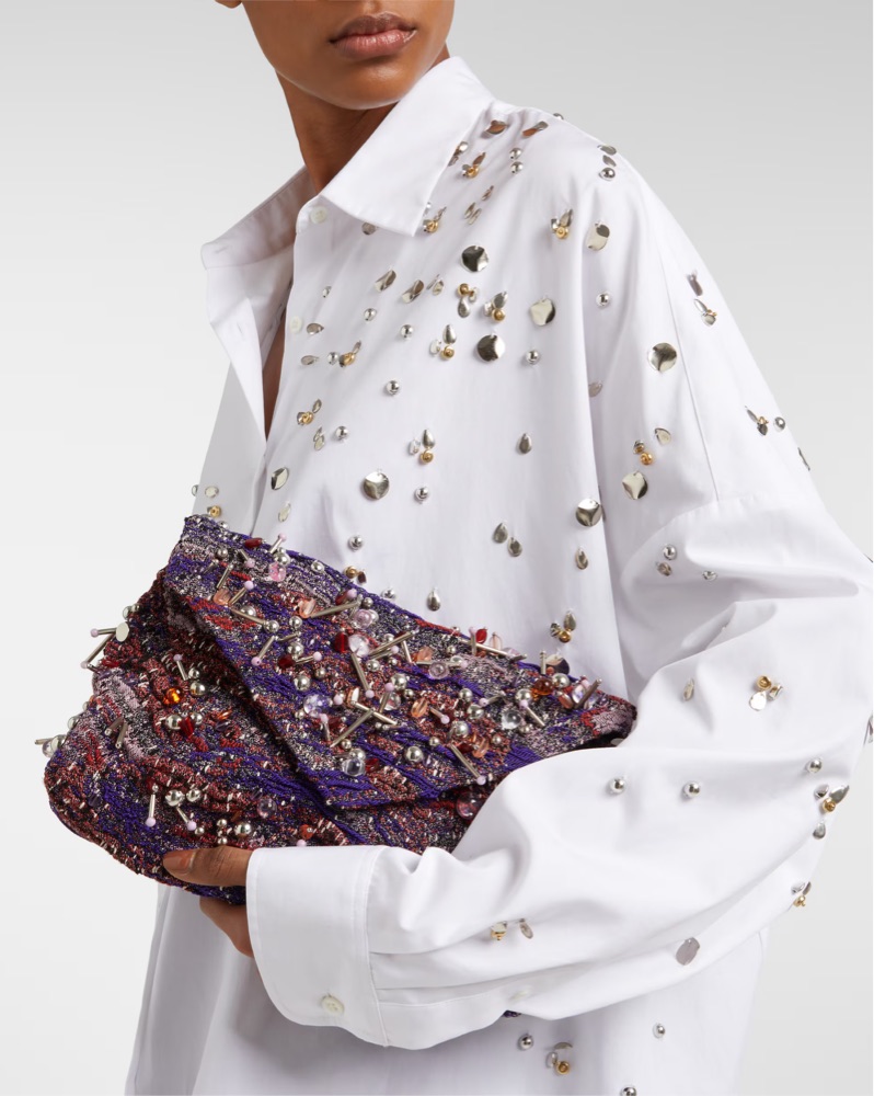 Dries Van Noten Embellished Clutch by Dries Van Noten - Pickle