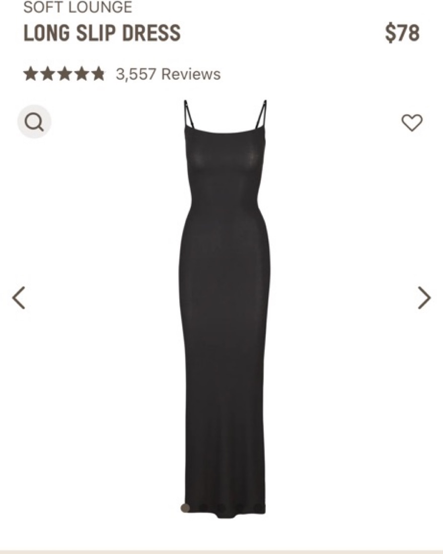 skims soft lounge long slip dress xs by Skims - Pickle