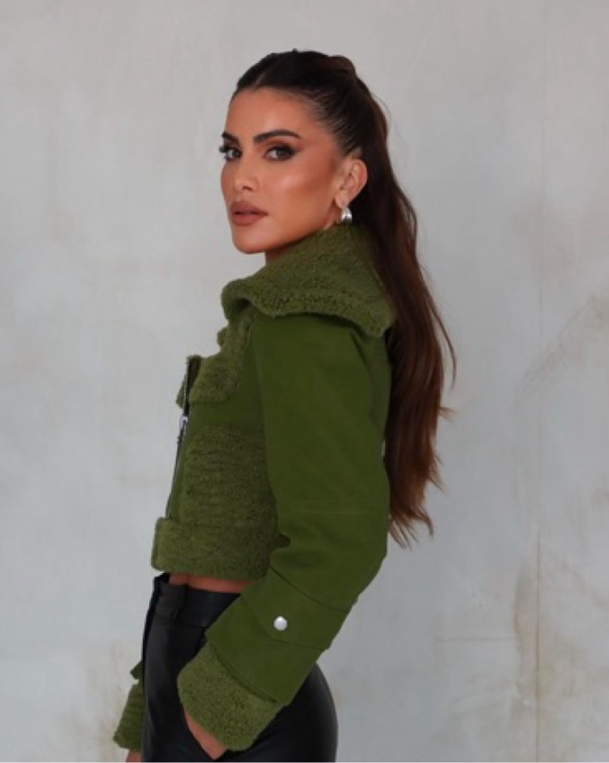 Camila Coelho Odalis Faux Leather Jacket by Camila Coelho - Pickle