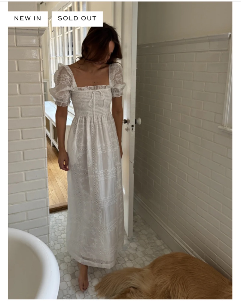 Hill House Scarlett Nap Dress - White by Hill House Home - Pickle