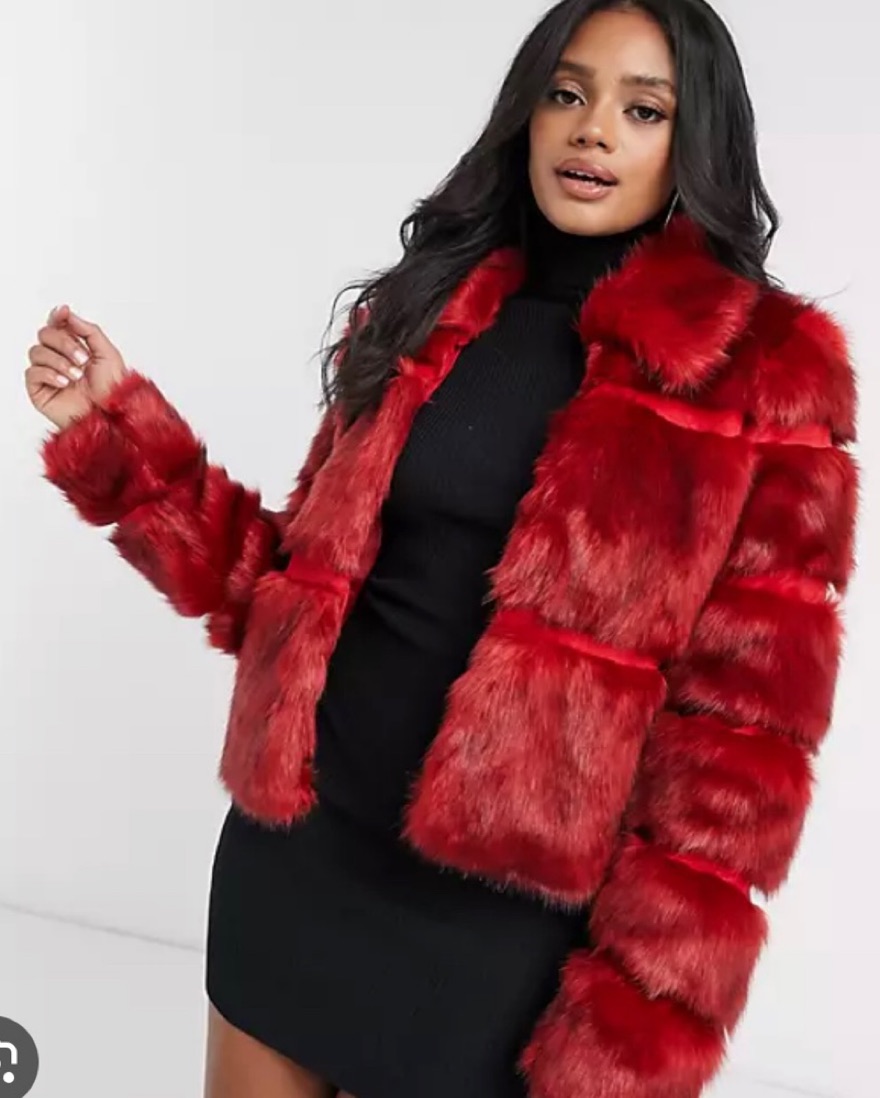 ジャケット・アウター UNKNOWN fur jacket Animal Print Faux-Fur Jacket, Brown – SourceUnknown