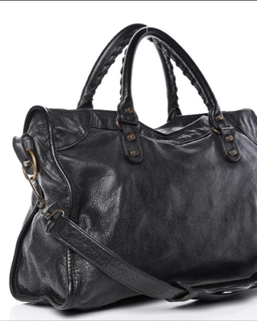 Balenciaga Black Leather Medium City Bag by Balenciaga - Pickle
