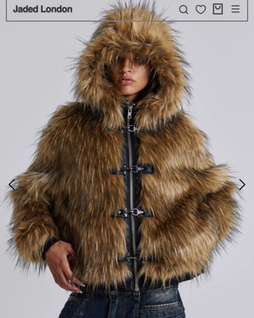 【Jaded London】Fur Jacket (M) Jaded London Blonde Mendoza Jacket by Jaded London - Pickle