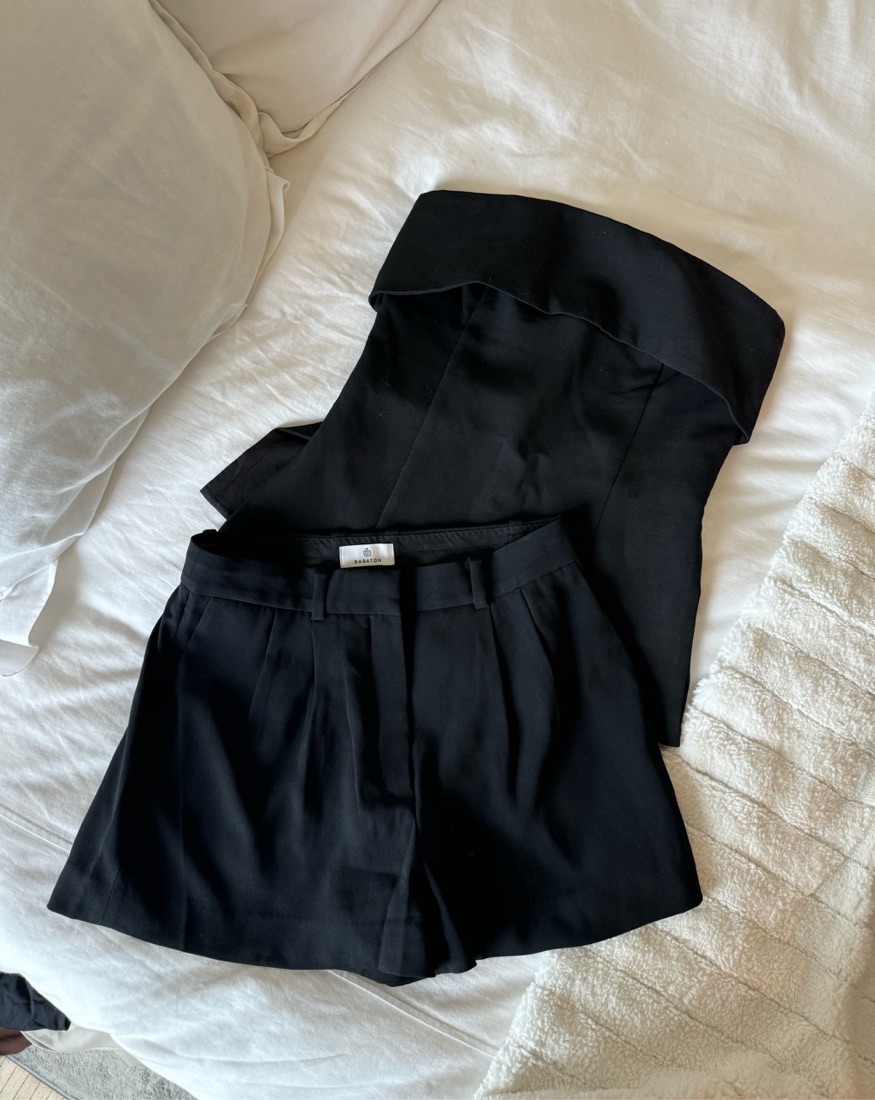 Aritzia Babaton Tube Top + Shorts Set by Aritzia - Pickle