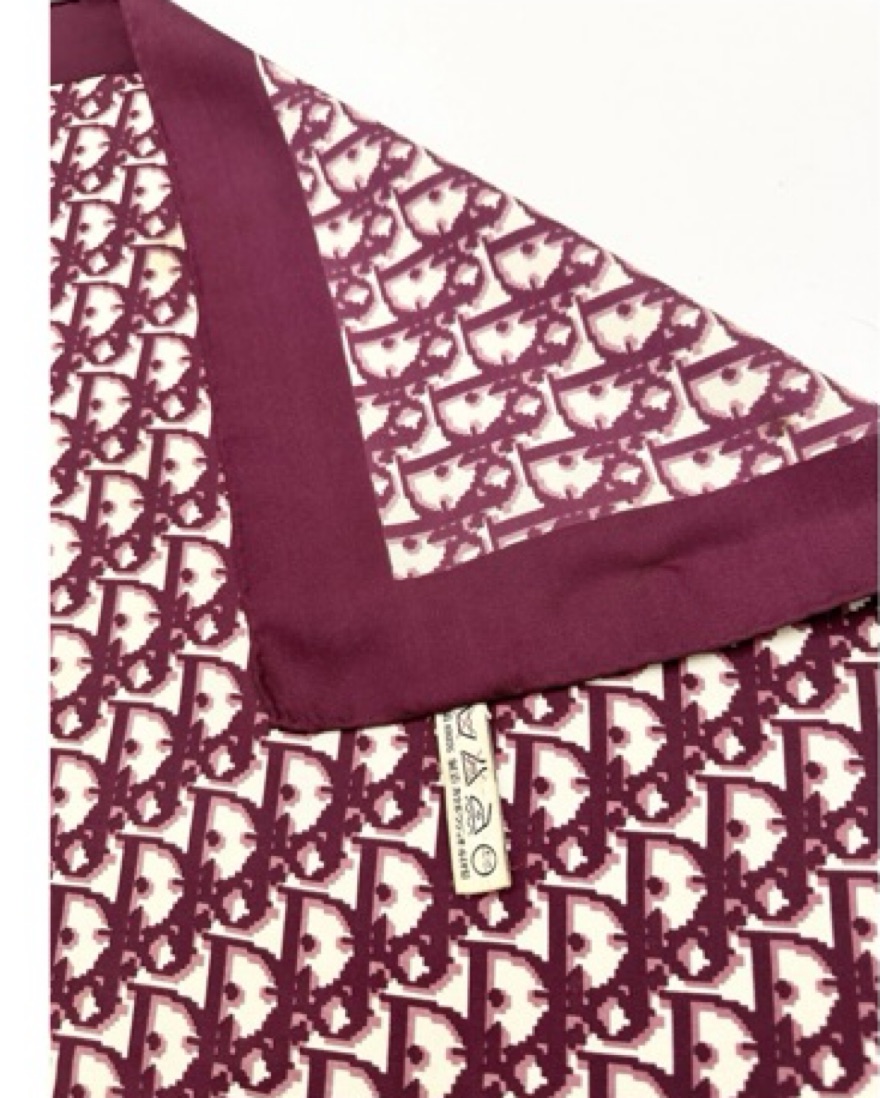 Christian Dior Burgundy Scarf by Christian Dior - Pickle
