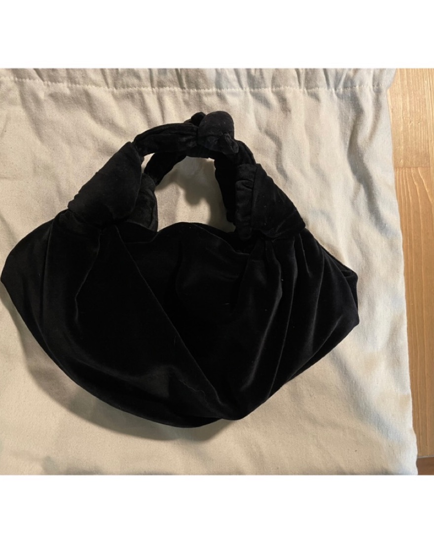 The Row Black Velvet Ascot Bag by The Row - Pickle