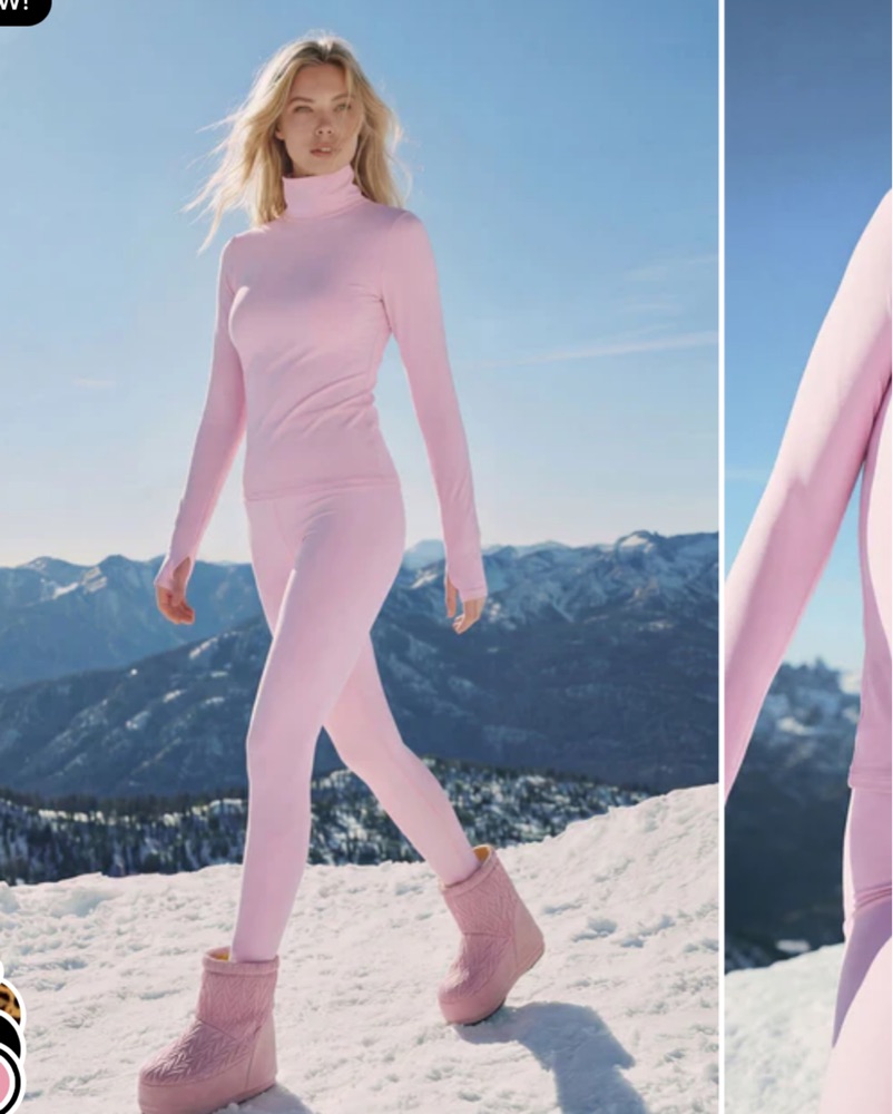 Simple Pink Ski Base Layer Set by Fashion Nova - Pickle