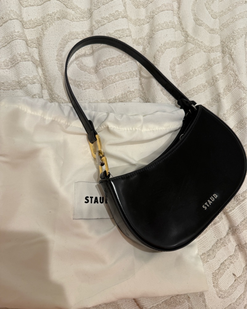 Black Staud Brady Bag With Mixed Metal by Staud - Pickle