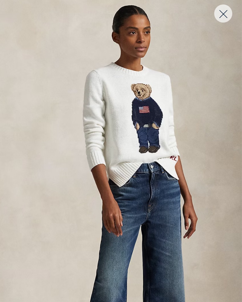 Polo Bear American Flag Sweater Size S by Ralph Lauren - Pickle
