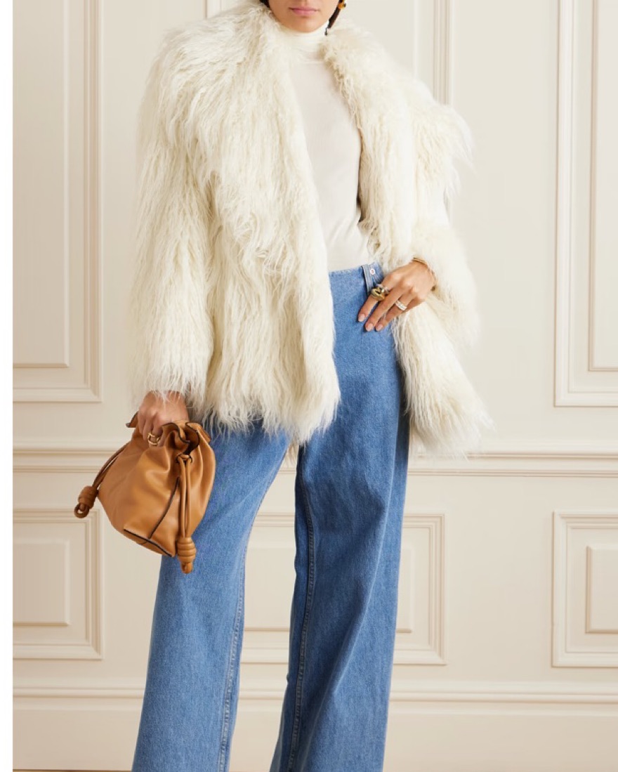 Frankie Shop Faux Fur Coat by The Frankie Shop - Pickle