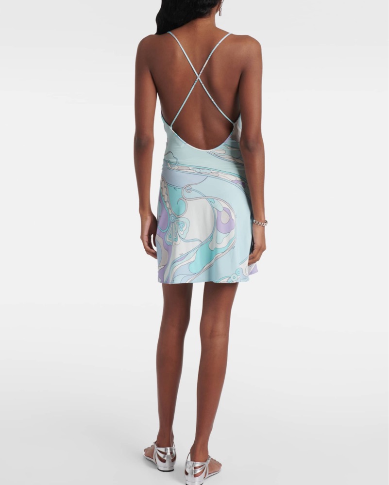 Emilio Pucci Blue Marble Print Dress NEW by Pucci - Pickle