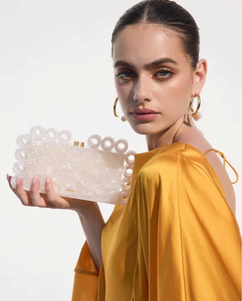 Cult Gaia Harlow Clutch by Cult Gaia - Pickle