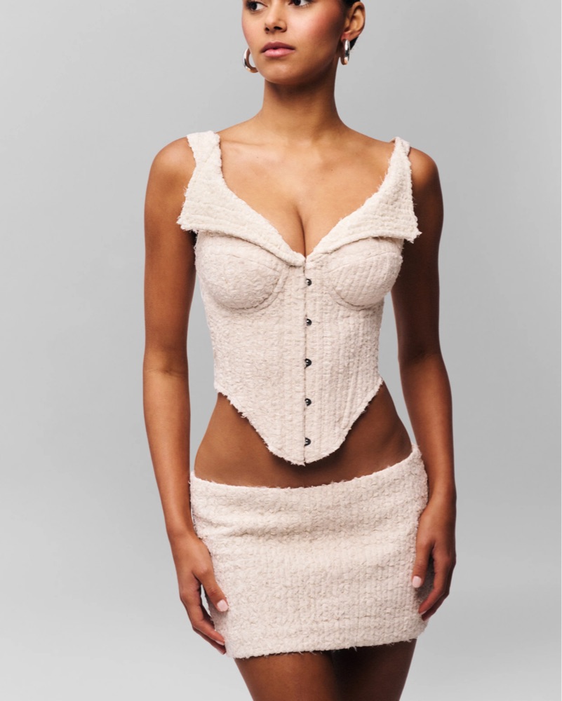 Danielle Guizio Chiffon Ivory Corset by Danielle Guizio - Pickle