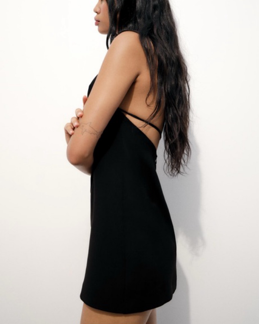 E.MですGILLIA♡ハワイ♡ZARA MINI DRESS STRAPLESS PINSTRIPE DRESS - Dark gray | ZARA United States