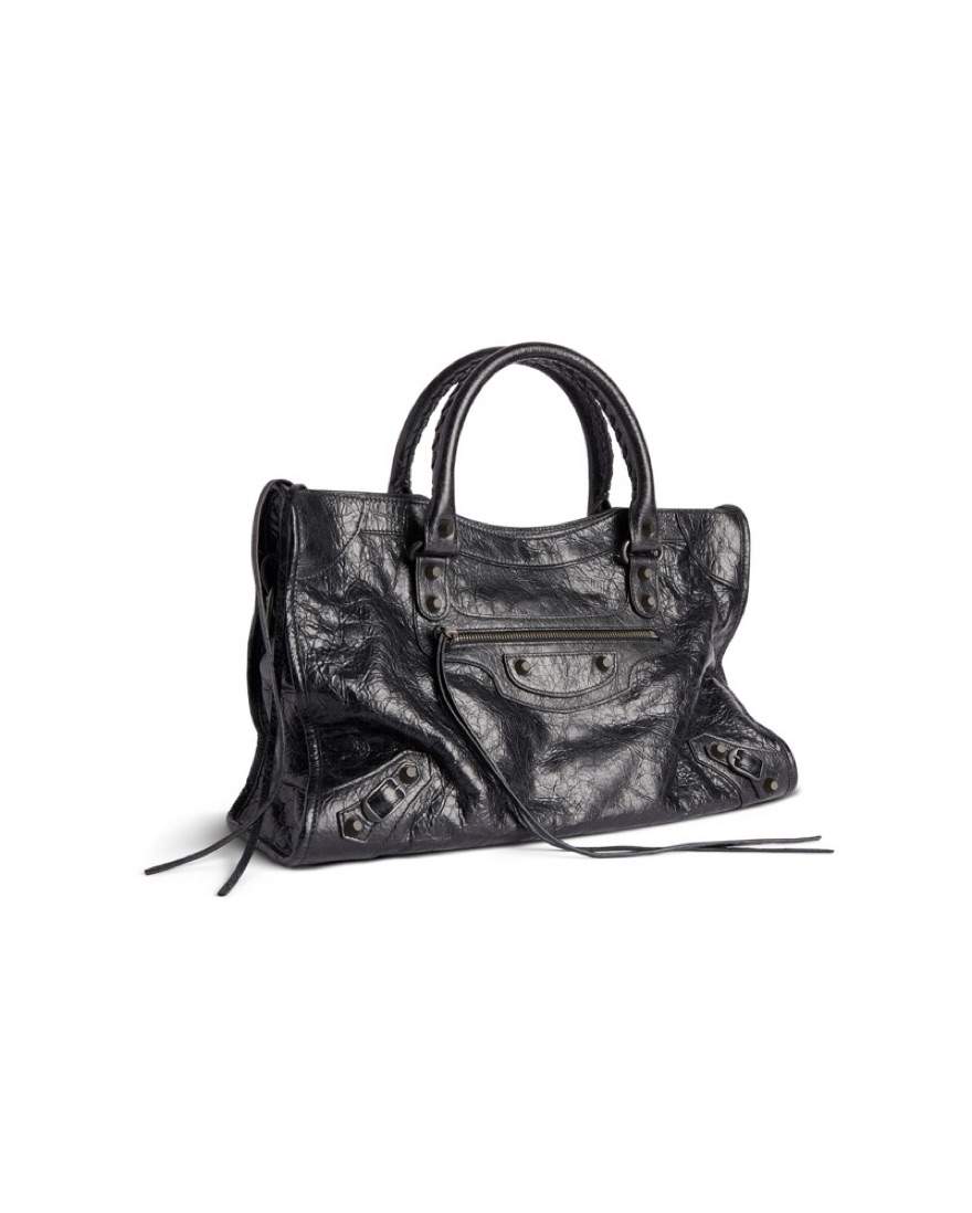 Balenciaga Black Leather Medium City Bag by Balenciaga - Pickle